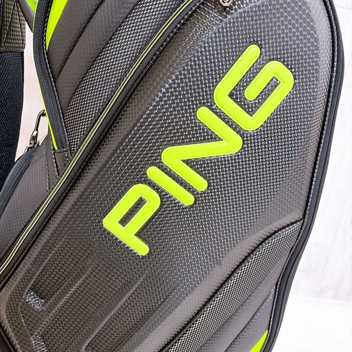 PING ピン キャディバッグ ゴルフバッグ 4分割 カート ブラック グリーン 不安定 G-0551 PING ピン キャディバッグ ゴルフバッグ 4分割 カート ブラック グリーン 不安定 G-0551