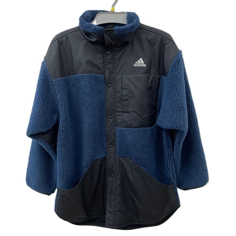 ボアジャケット adidas アディダス S ブラックXネイビー系 - メルカリ