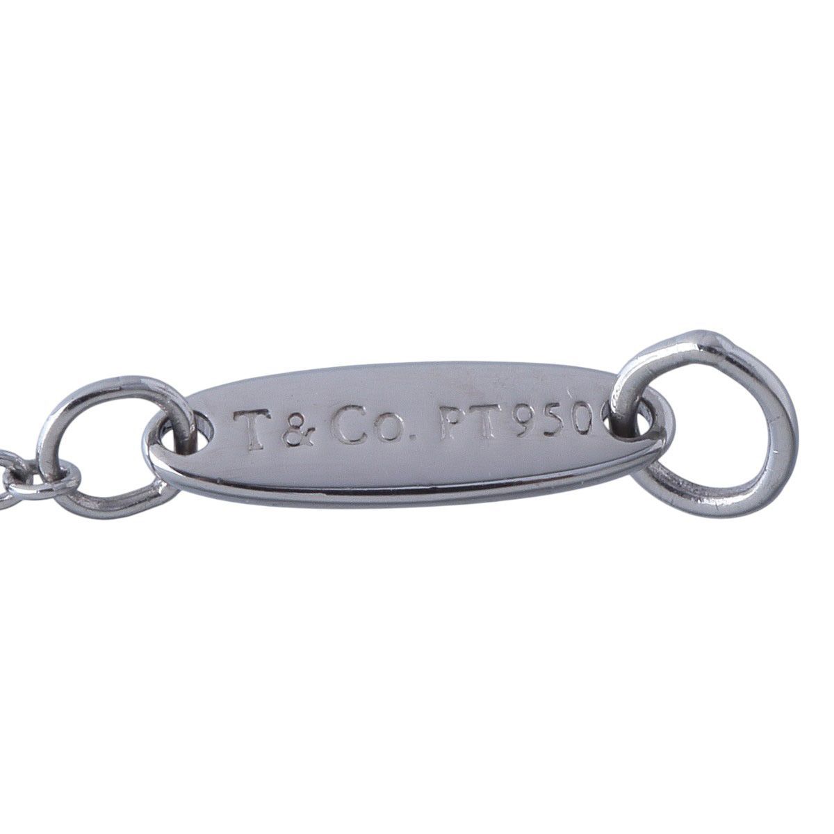 ティファニー バイザヤード ブレスレット 6PD 枠3.3mm 17.5cm PT950 ショップカード(2007年) 新品仕上げ済 TIFFANY【26871】