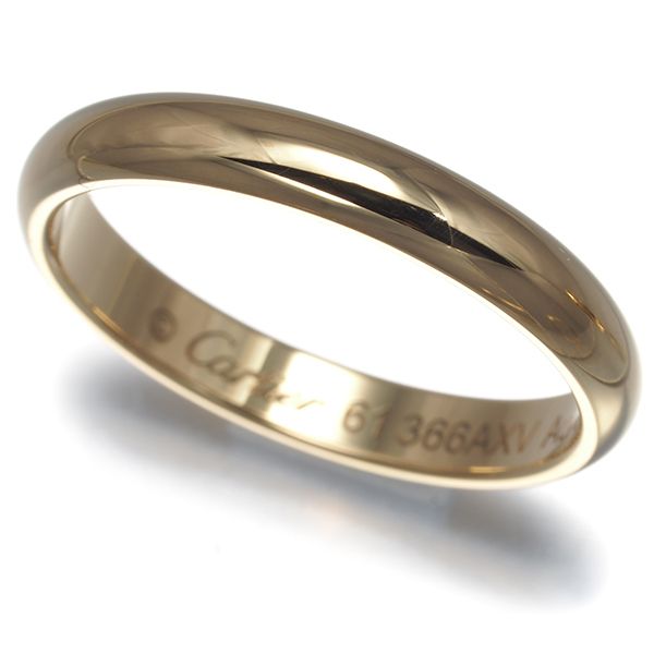 カルティエ リング 1895 クラシックウェディング 3.5mm 61号 K18YG #197249 86,900円