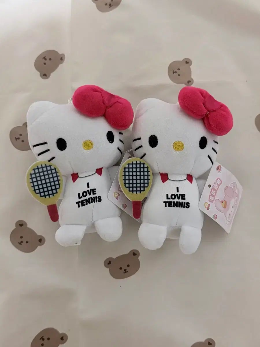 ハローキティ テニス ぬいぐるみ キーホルダー 2個 セット