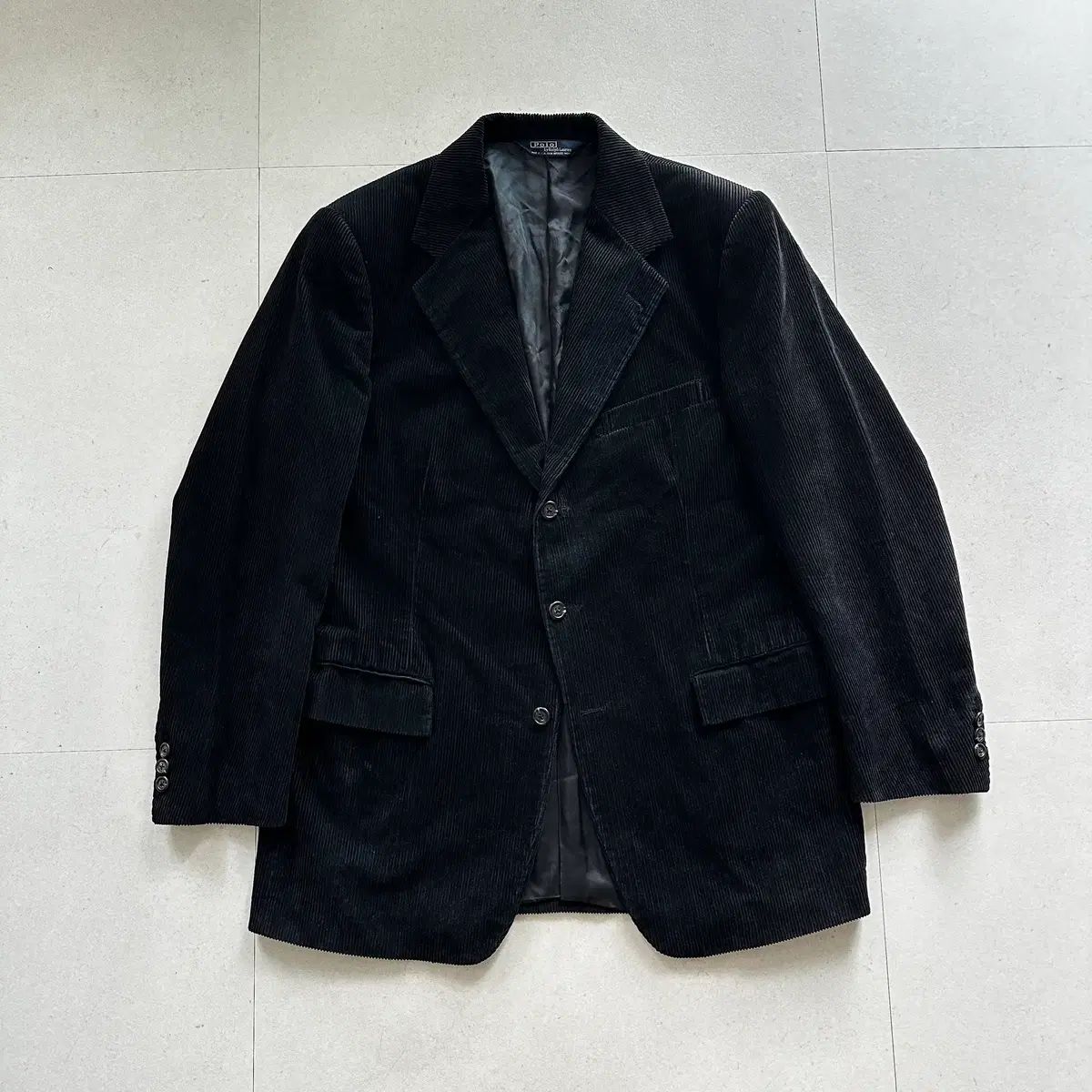 90s ポロ MADE IN USA コーデュロイ ブレーザー ブラック