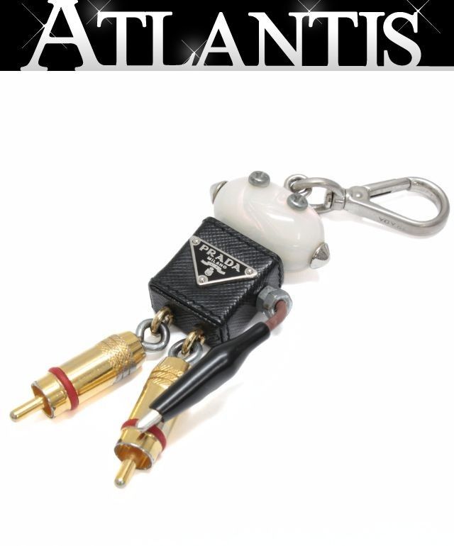 プラダ PRADA 三角ロゴ ロボットチャーム バッグチャーム キーホルダー