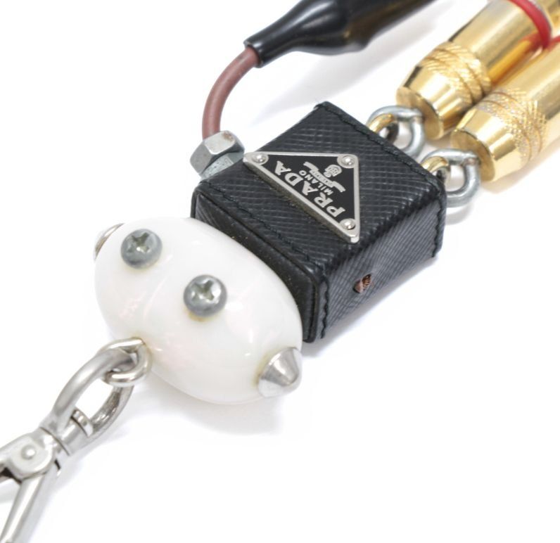 プラダ PRADA 三角ロゴ ロボットチャーム バッグチャーム キーホルダー