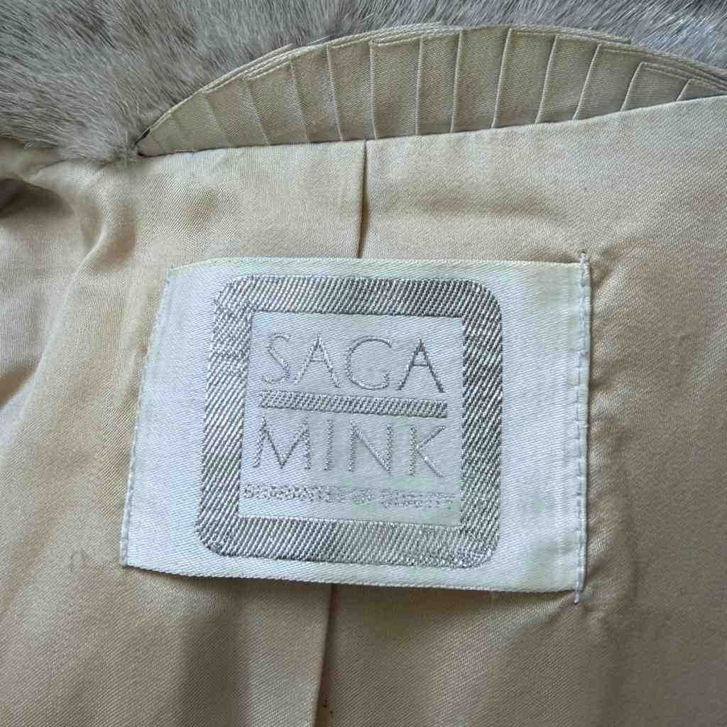 サガミンク SAGA MINK ファーコート ミンクファー 毛皮 9 グレー 無地