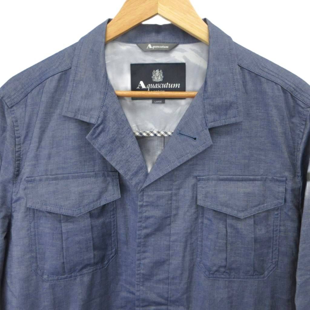 アクアスキュータム AQUASCUTUM カバーオール ジャケット 上着 麻