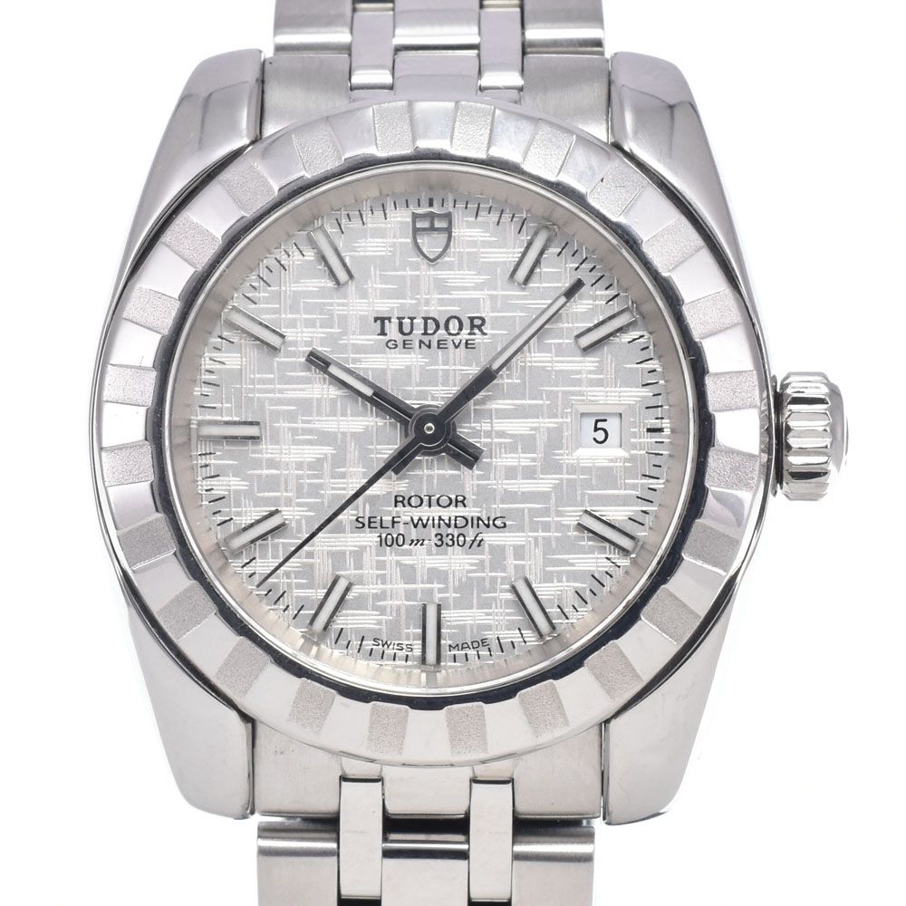 チューダー TUDOR 21010 クラシック デイト デイト シルバー 自動巻き レディース 美品 腕時計 Q#149220