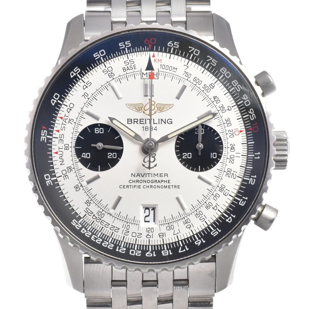 ブライトリング BREITLING A23330 ナビタイマー05 日本限定400本 クロノグラフ デイト 自動巻き メンズ 美品 箱付き 腕時計 Q#148976