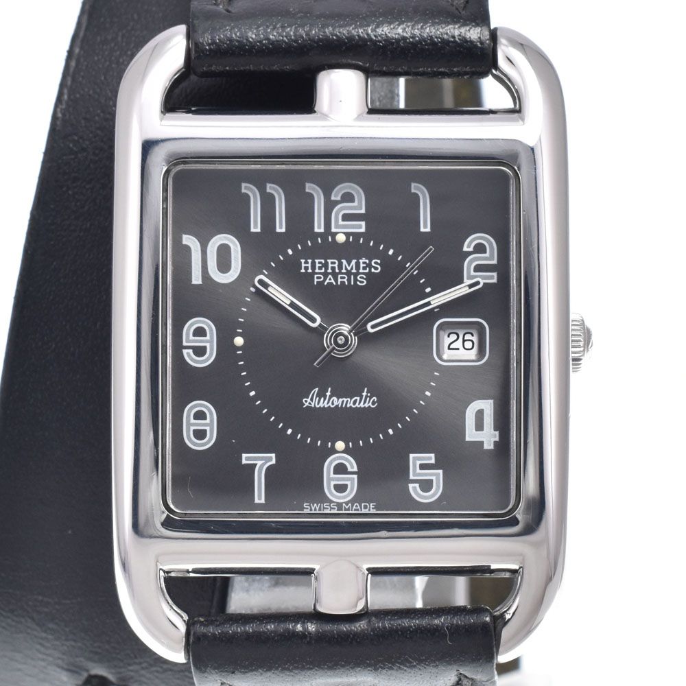 エルメス HERMES CC1.710 ケープコッド ブラック 自動巻き ユニセックス 良品 内箱付き 腕時計 Q#149182