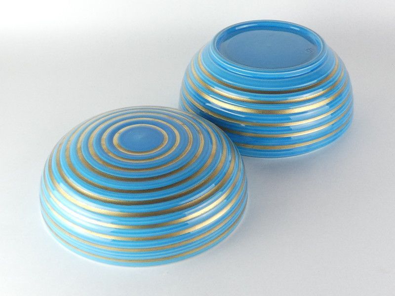 御室窯「浅黄交趾千筋 食篭」共箱 保証品 茶道具 /R(J-4) - メルカリ