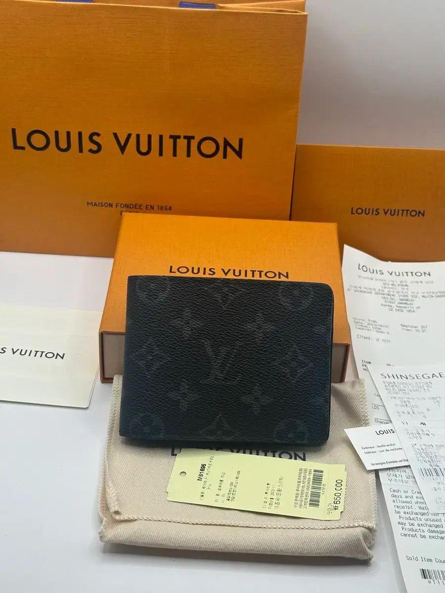 Louis Vuitton ルイヴィトン エクリプス 二つ折り財布 傷なし 良好