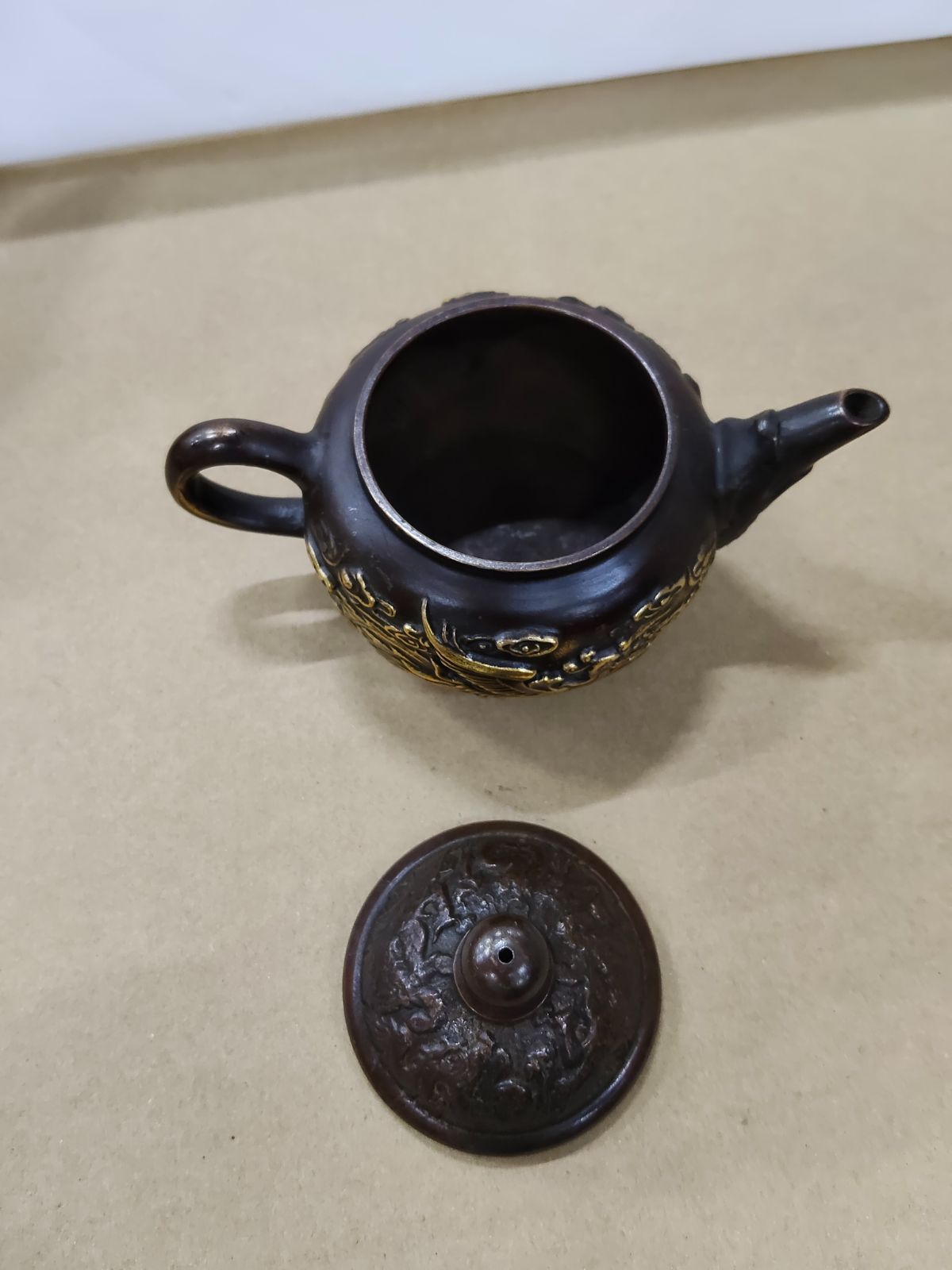 26071514 銅製 龍鳳急須 徳利 茶道具 - メルカリ