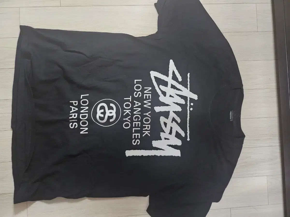 STUSSY ワールドツアー 半袖Tシャツ ブラック