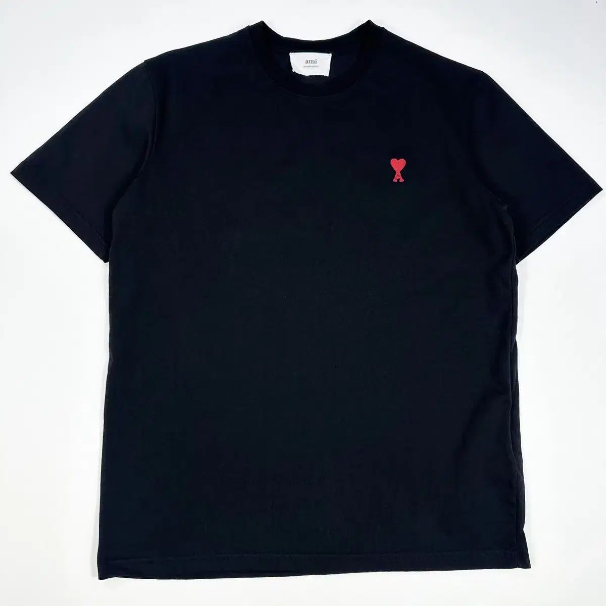 (S) AMI アミ ハートロゴ ベーシック 半袖Tシャツ ブラック