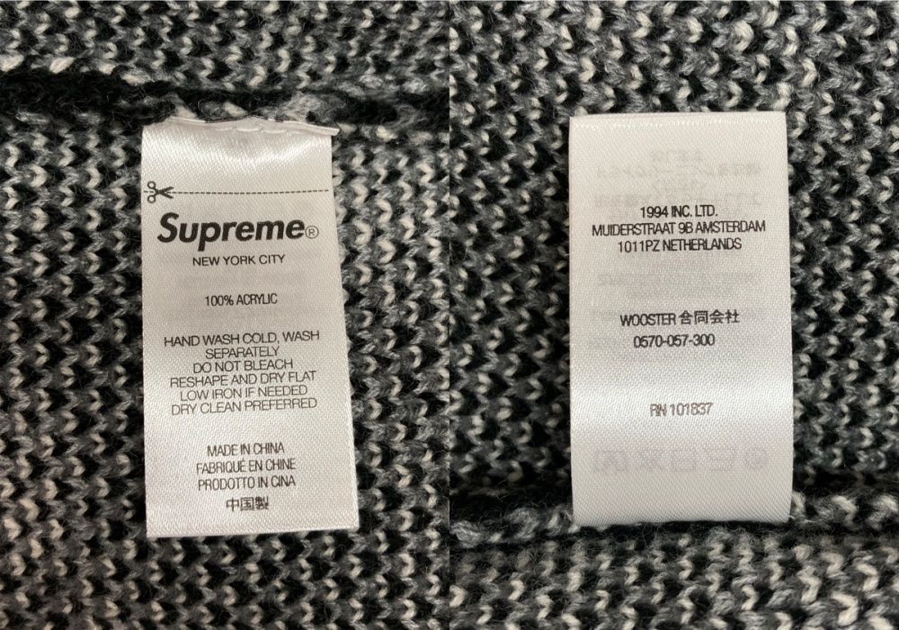 シュプリーム SUPREME 22AW Dice Sweater ダイス セーター クルー