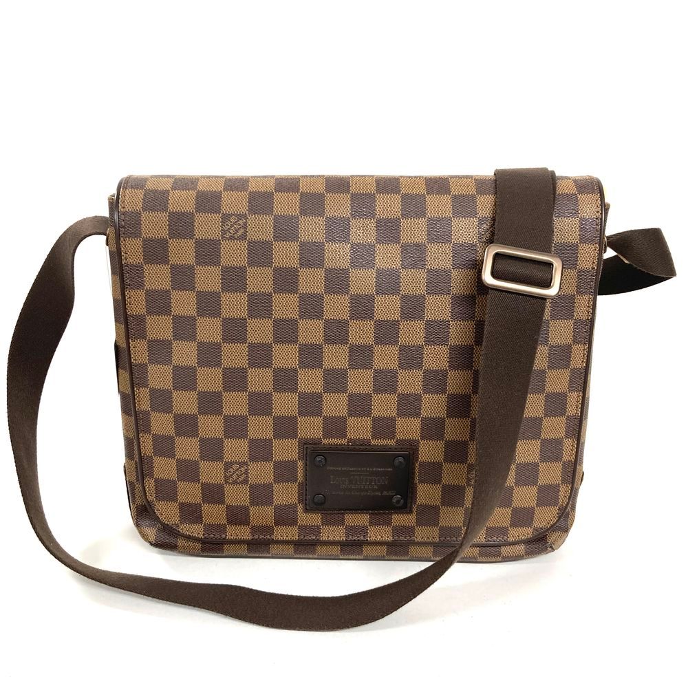 ルイヴィトン LOUIS VUITTON ブルックリン MM ショルダーバッグ ダミエ エベヌ N51211 メンズ【中古】