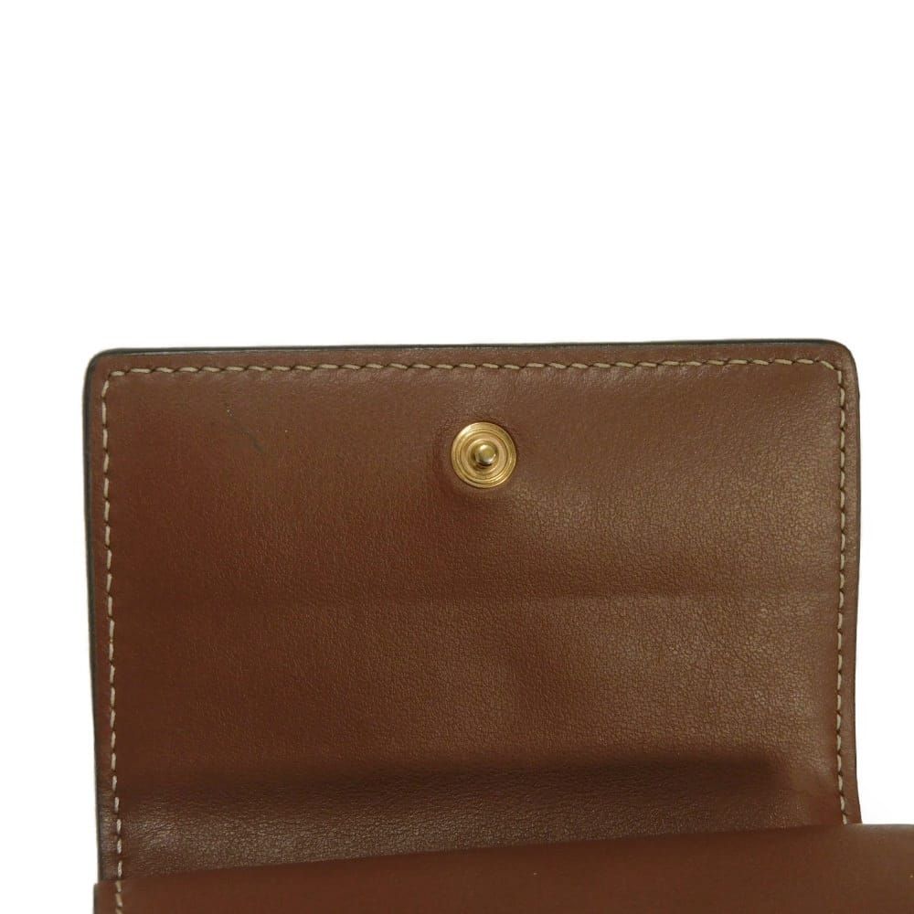 BURBERRY バーバリー TB ロゴ チェーン コンパクト ウォレット カーフ