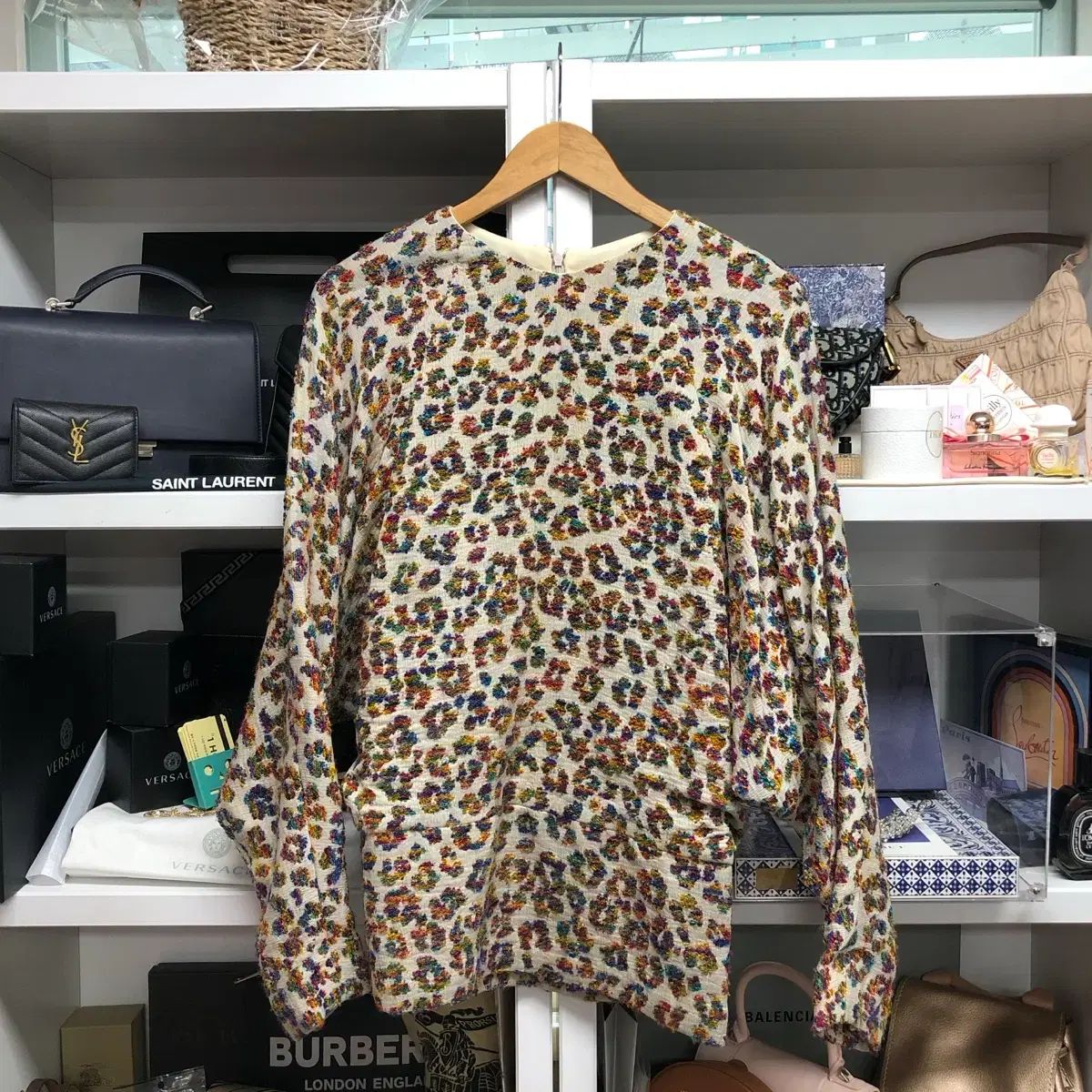 CHLOE クロエ レオパード ヒョウ柄 シルク ブラウス