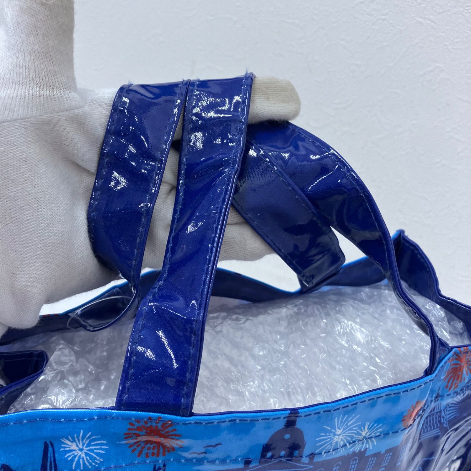 4492 Harrods ハロッズ トートバッグ ハンドバッグ PVC コーティング 