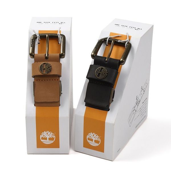 メンズベルト Timberland ティンバーランド 40mm 極太 本革 -GENUINE LEATHER-レザー ベルト WHEAT ブラック ベルトカットサイズ調整可 フリーサイズUSA直輸入モデル 75519 送料無料