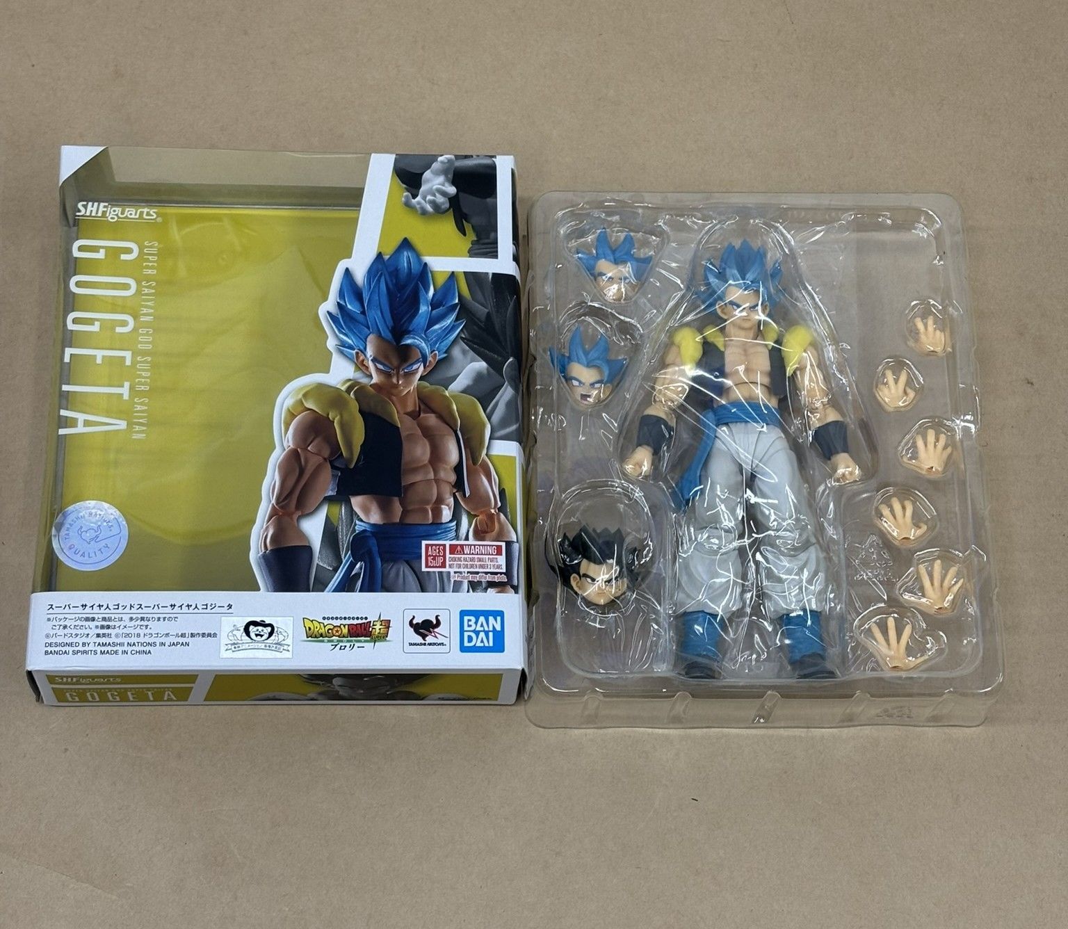 ゴジータなど3点 S.H.Figuarts ドラゴンボール超 スーパーサイヤ人ゴッドスーパーサイヤ