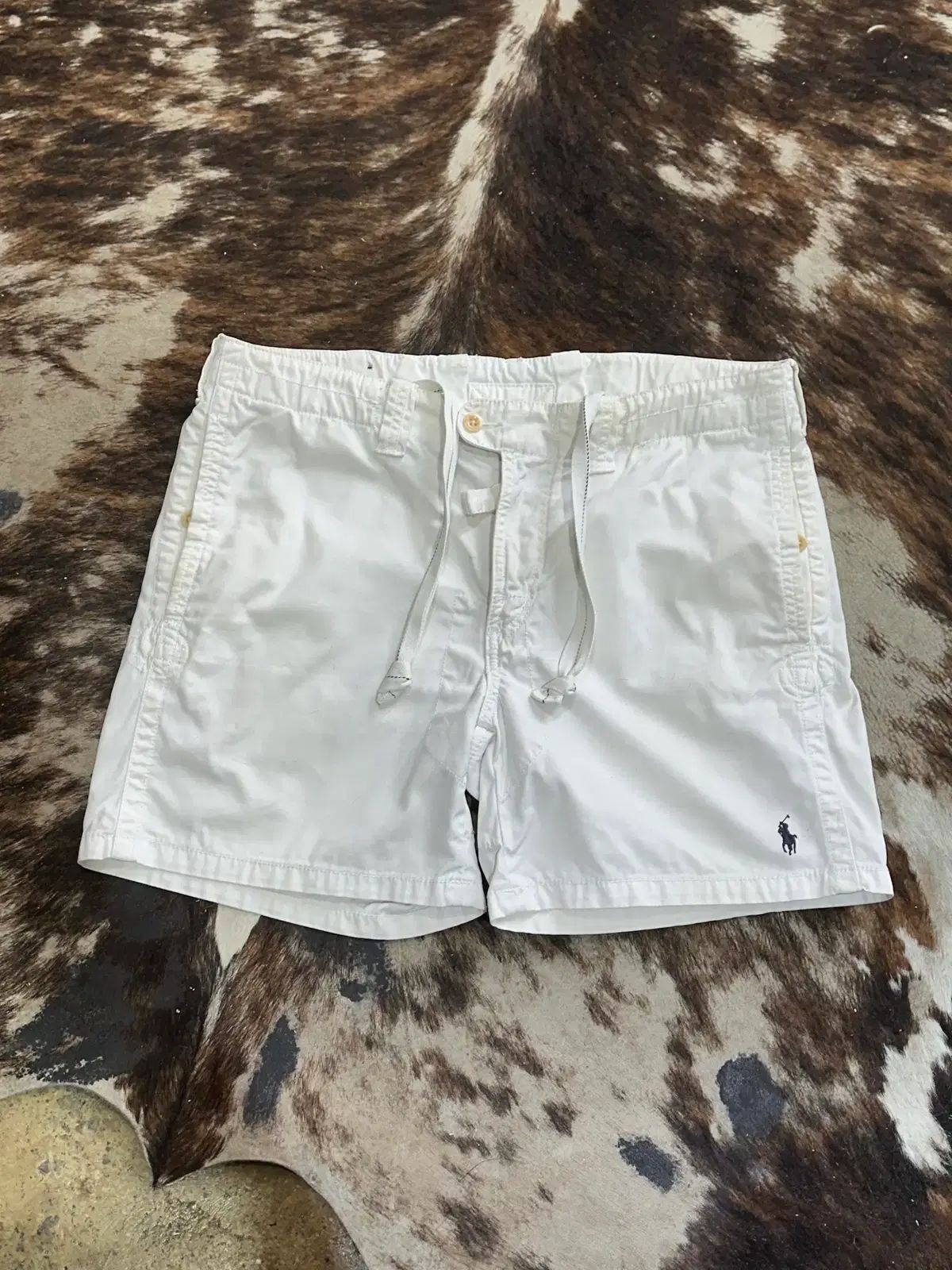 ポロ ラルフローレン ハーフパンツ (L) 白