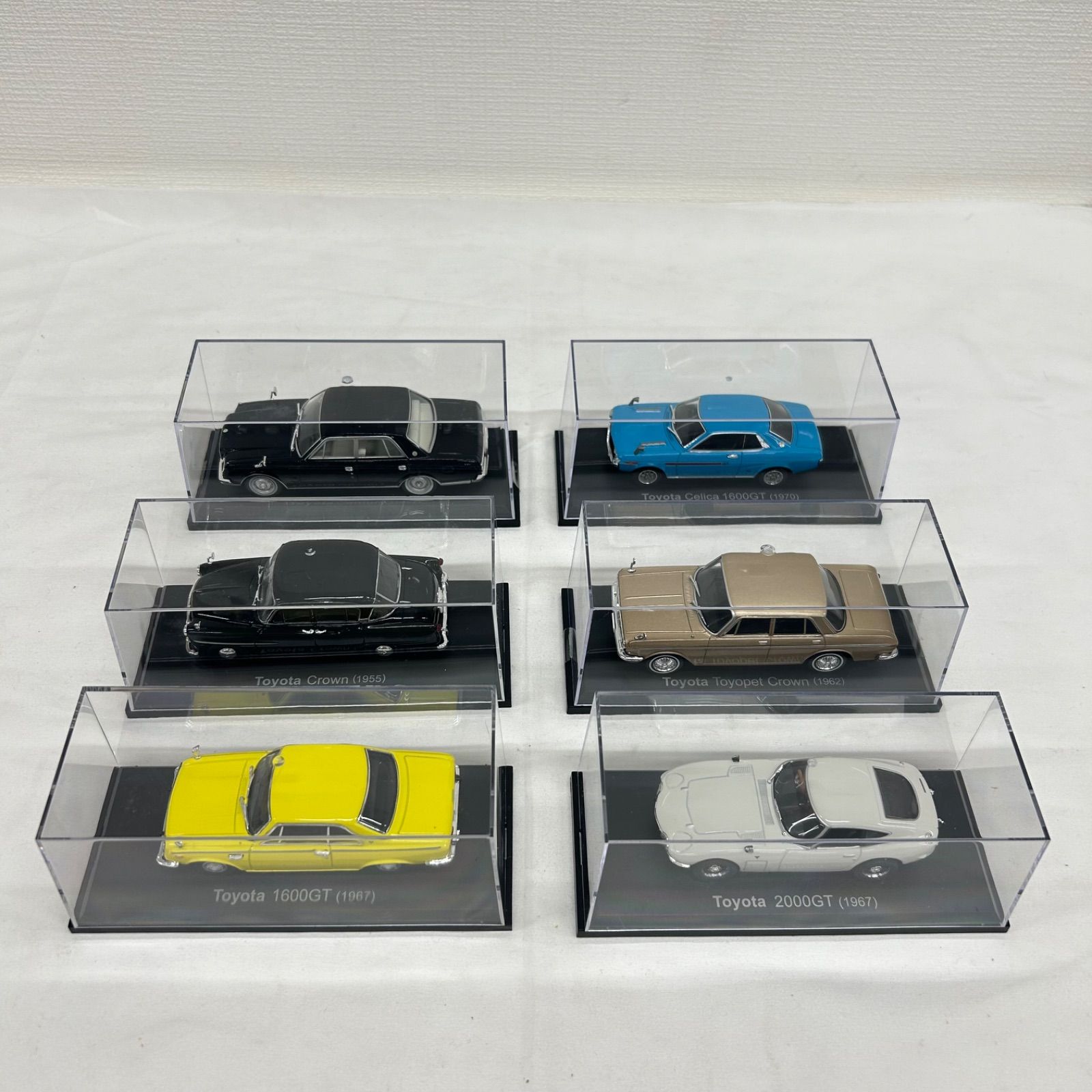 国産名車 ミニカー 6台 1/43 トヨタ Celica 1600GT / Toyopet Crown / 2000GT / Century / Crown 現状品