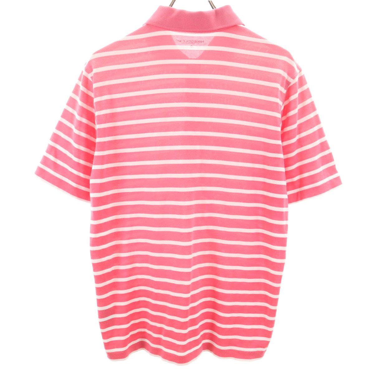 NIKE GOLF ナイキゴルフ ボーダー柄 半袖 ポロシャツ M ピンク メンズ