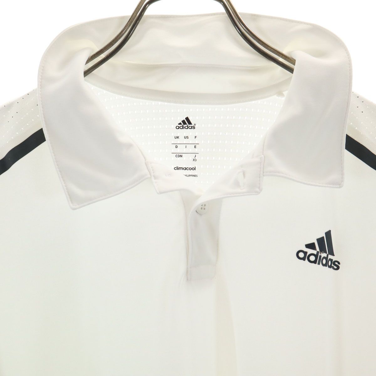 adidas アディダス 半袖 ポロシャツ XO ホワイト メンズ 古着 - メルカリ