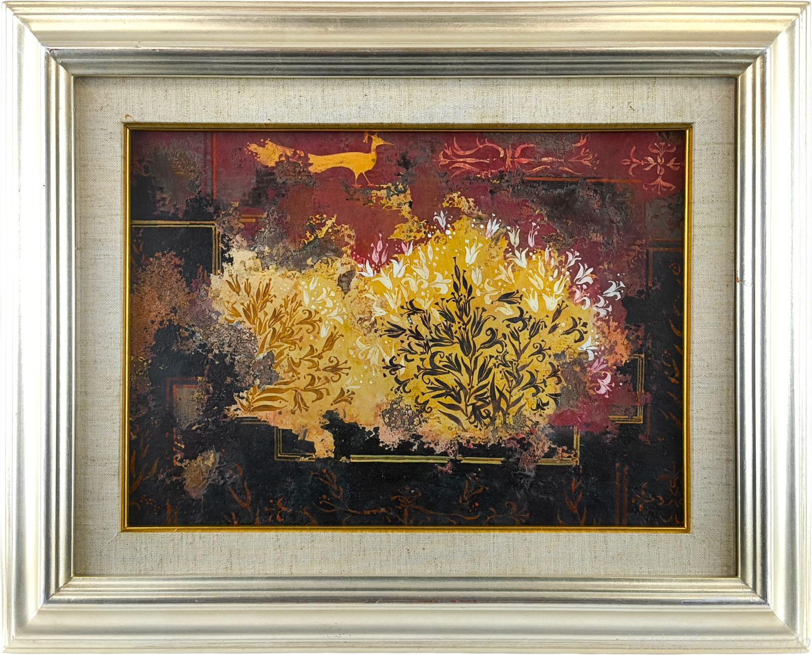 羽生輝 「ポンペイ壁画の想い出」 油絵・油彩画 絵画