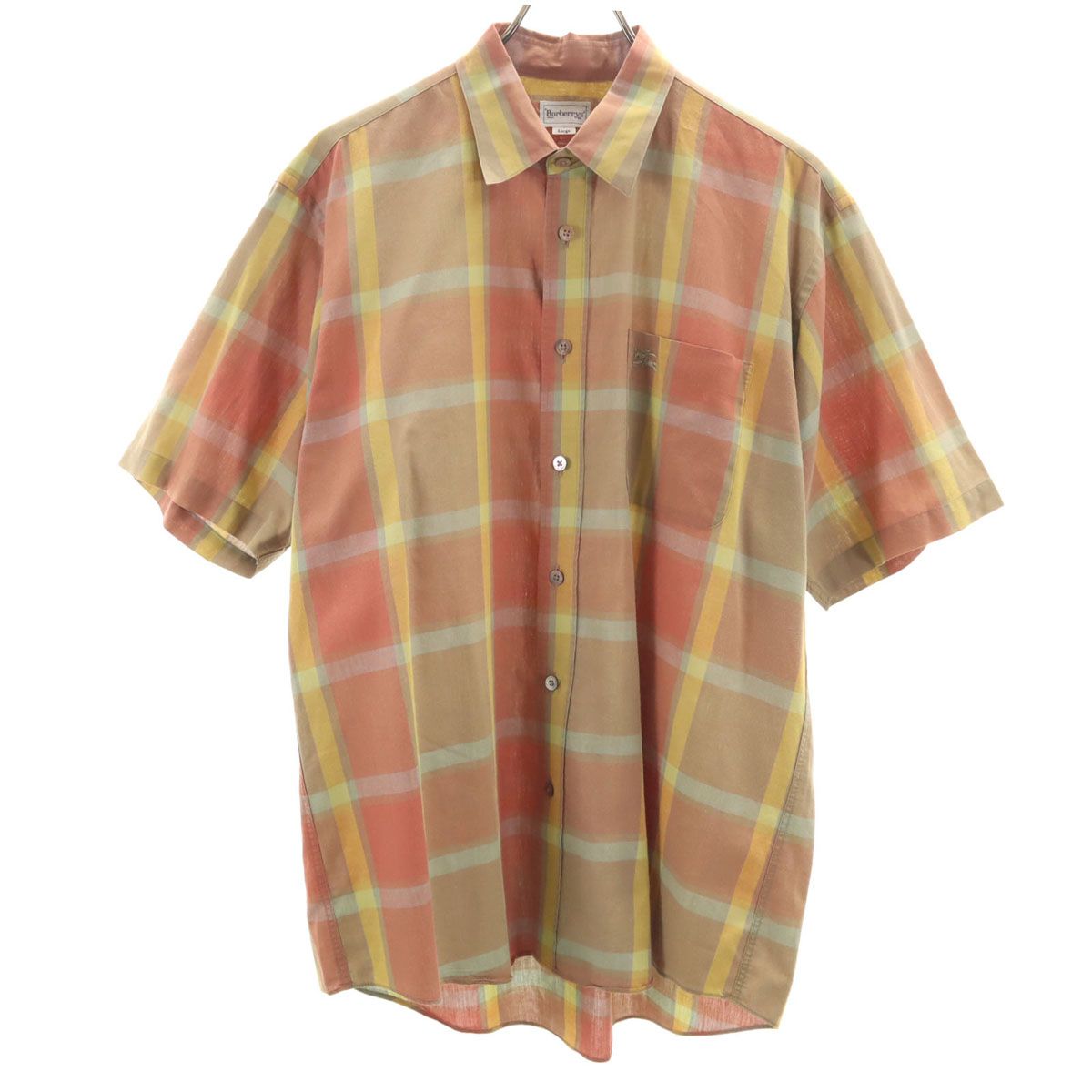 Burberrys バーバリーズ 90s リネンブレンド オールド チェック柄 半袖