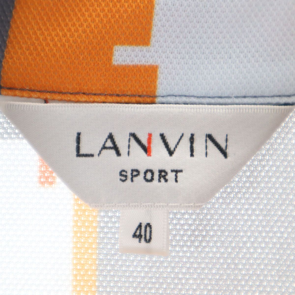 LANVIN SPORT ランバンスポール 総柄 半袖 ポロシャツ 40 グレー