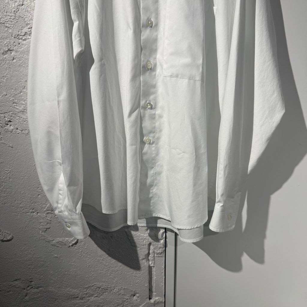 オーラリー WASHED FINX TWILL CPOシャツ 白 長袖 na4 AURALEE オーラリー 25AW WASHED FINX TWILL SHIRTS 長袖シャツ