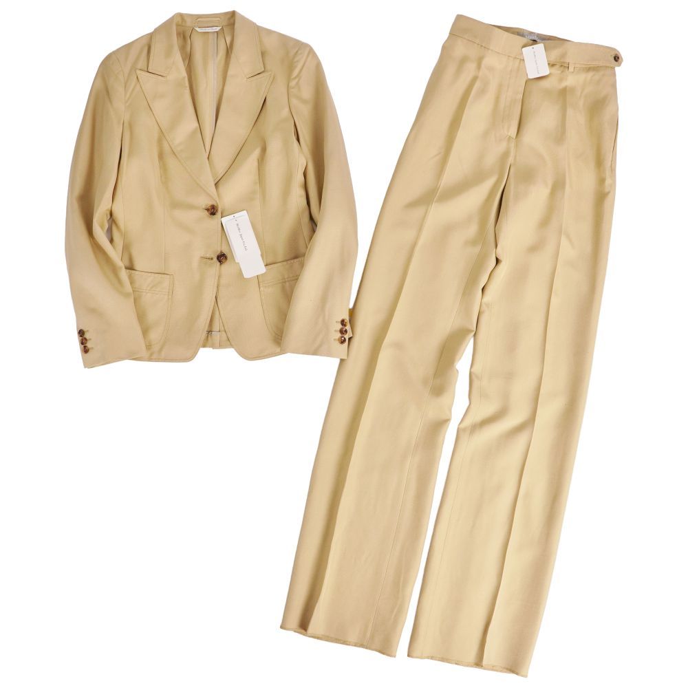 未使用 マックスマーラ Max Mara セットアップ パンツスーツ シルク ジ