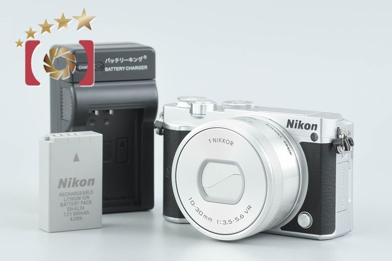 【中古】Nikon ニコン 1 J5 シルバー 標準パワーズームキット