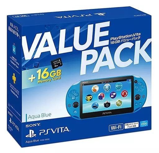 中古】PSVITAハード PlayStation Vita本体 バリューパック アクア