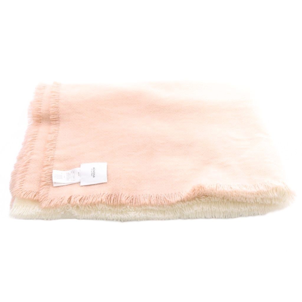 アニオナ AGNONA ストール カシミヤ サーモンピンク - メルカリ