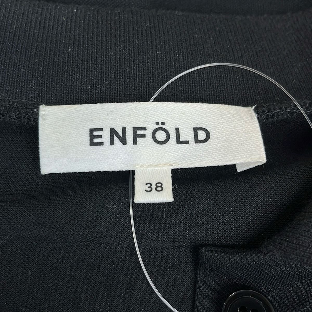 エンフォルド　ポロシャツ ENFOLD(エンフォルド) 七分袖ポロシャツ サイズ38 M レディース - 黒