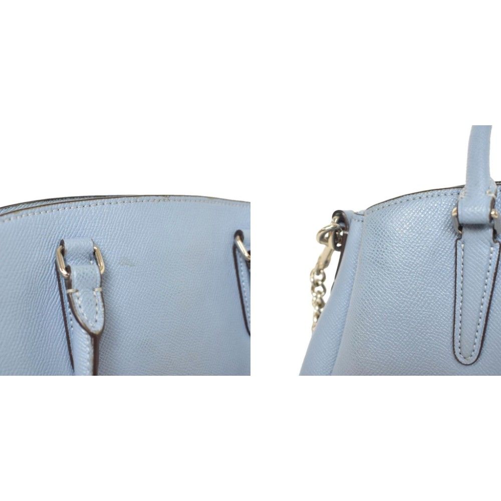 コーチ COACH トートバッグ ショルダーバッグ 2way 水色 ライトブルー