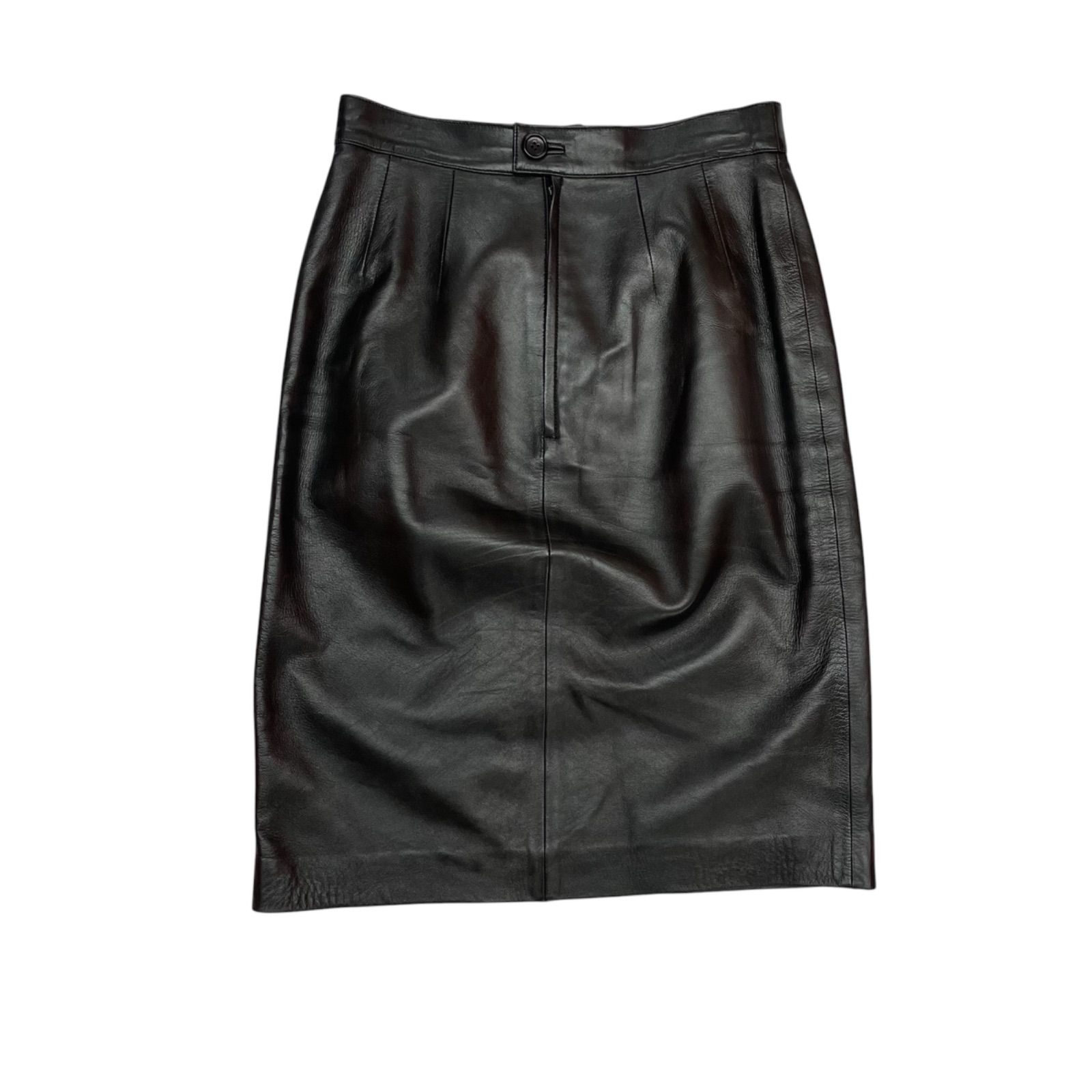 LOEWE ナッパレザースカート　ブラックスカート　スペイン製　ブラック