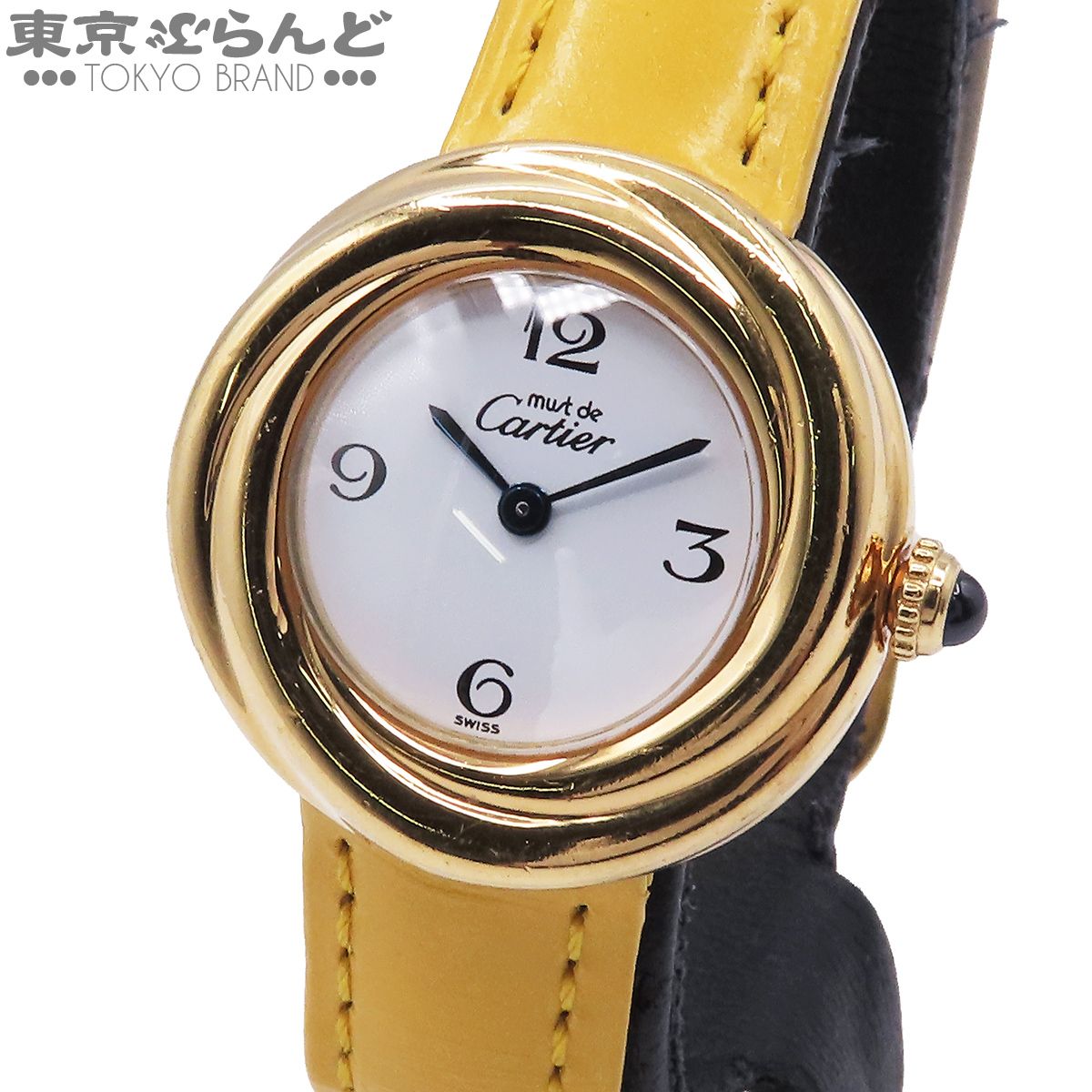 カルティエ CARTIER トリニティ W1010844 ホワイト SV925(GP) レザー