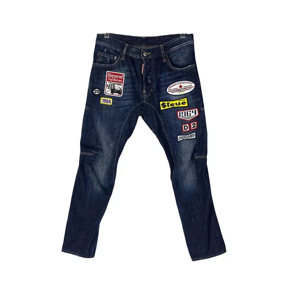 781 DSQUARED2 ディースクエアード2 レーシン ワッペン デニム パンツ (32)
