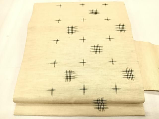 平和屋着物＊夏物　全通　九寸名古屋帯　十字絣　正絹　逸品　CABK1258fb 32,110円