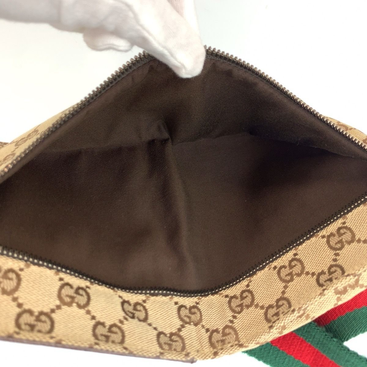 美品 GUCCI グッチ シェリーライン ベージュ ブラウン GGキャンバス