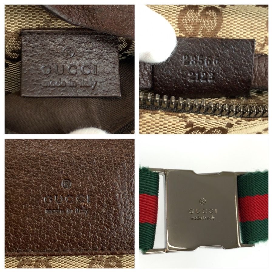 美品 GUCCI グッチ シェリーライン ベージュ ブラウン GGキャンバス