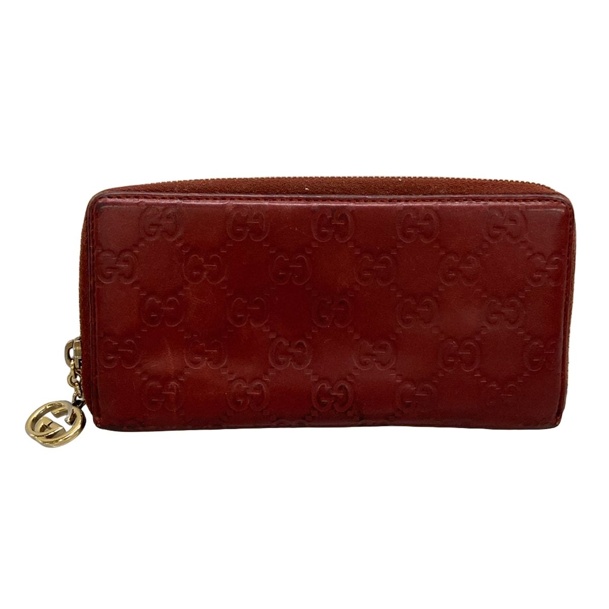 GUCCI(グッチ) 長財布 GGピアス 212110 ボルドー ラウンドファスナー