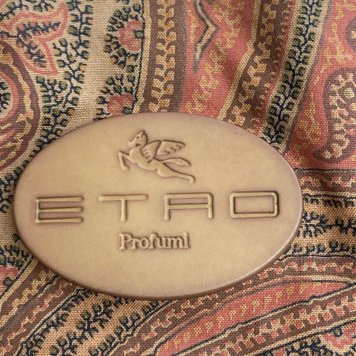 【極美品】ETRO ペイズリー柄 べっ甲 イタリア製 オールド ポーチ付き ETRO Profumi エトロ ペイズリー柄 ポーチ/小物入れ ブラウン系