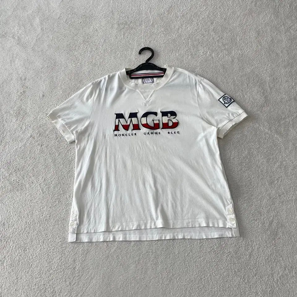 M モンクレール ガンマブルー 半袖ニットTシャツ