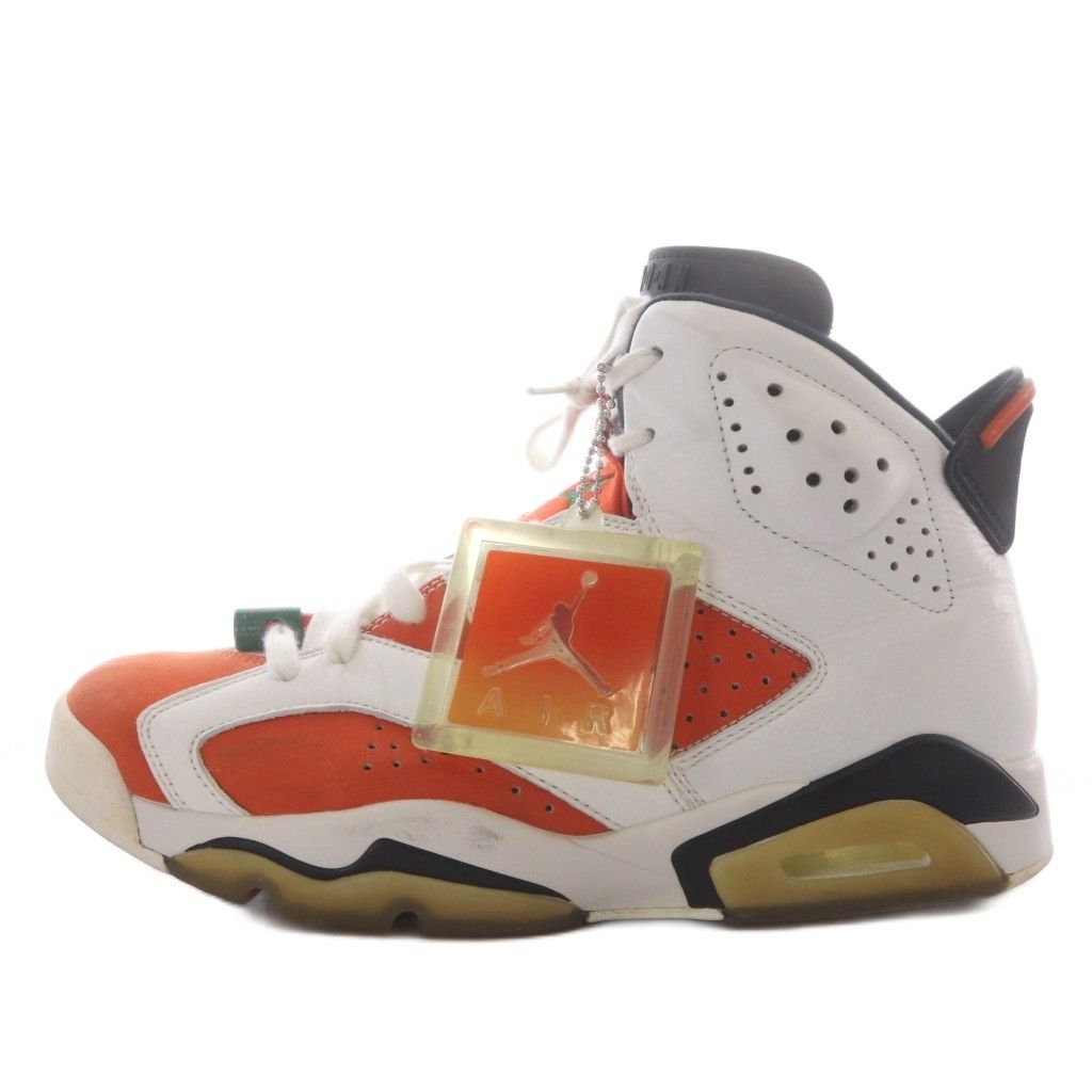 ナイキ NIKE AIR JORDAN 6 GATORADE スニーカー ハイカット US8.5 ホワイト オレンジ 384664-145 /YO32 ■GY50