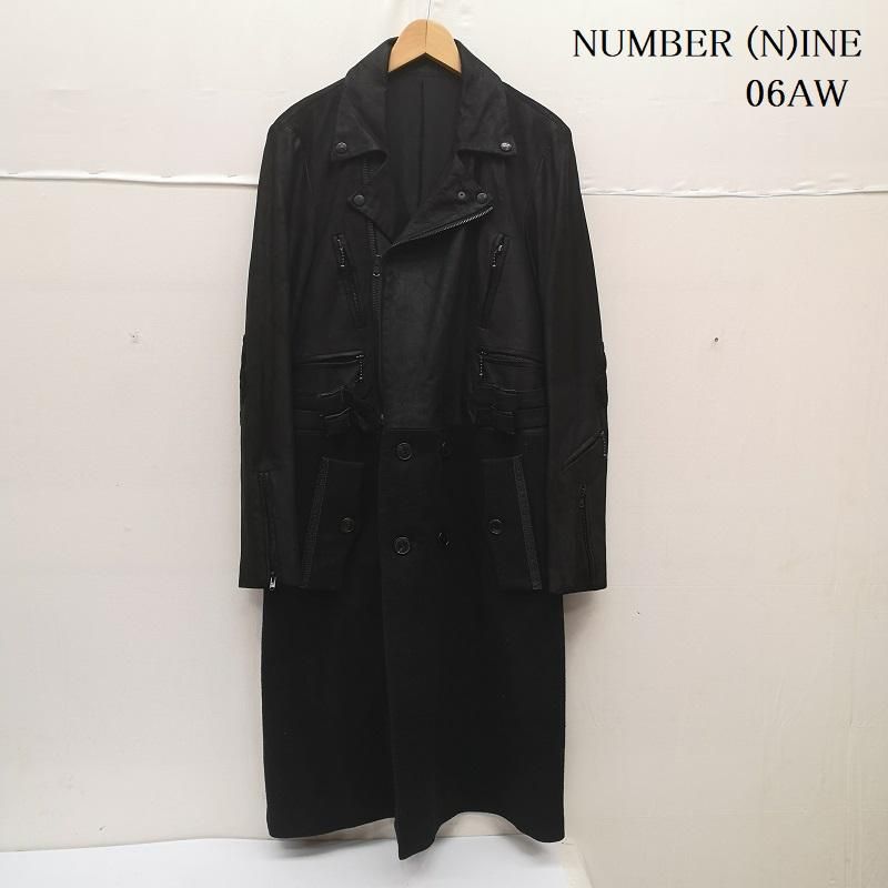 ナンバーナイン 06AW ノアール期 NOIR期 ドッキング レザー ライダース